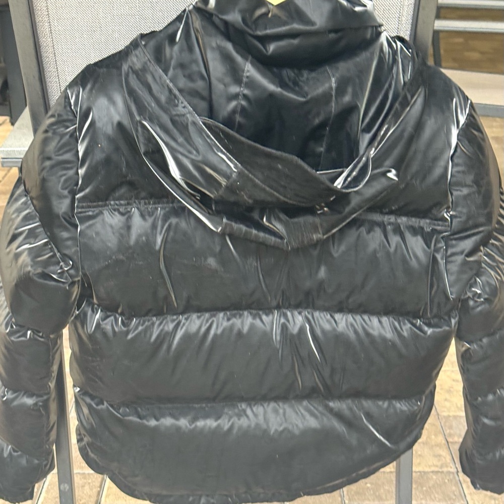 Saint Art NY Womens Black Glossy Puffer Down Lightweight Jacket Hooded Size XS - Picture 10 of 15
